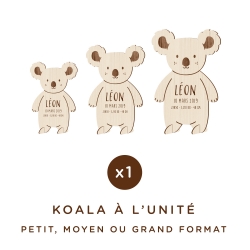 Décoration en bois koala à personnaliser