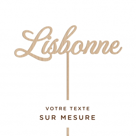 Noms de table texte sur-mesure calligraphie