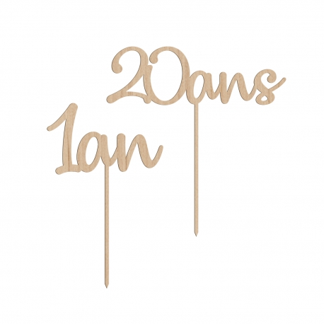 Cake topper âge, chiffres pour gâteau d'anniversaire