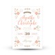 Invitation de mariage champêtre et fleuri à personnaliser