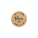 Sticker rond kraft fait maison avec amour