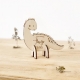Faire-part baptême dinosaure en bois