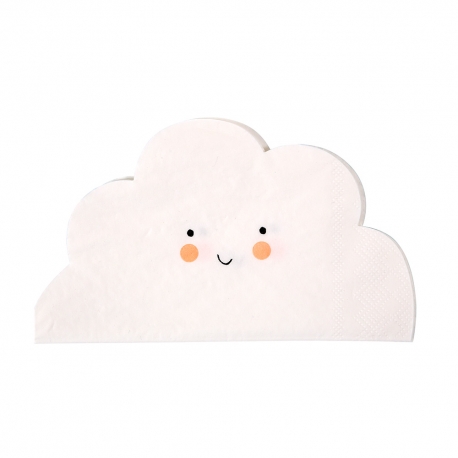 Serviette en papier nuage anniversaire ou baptême