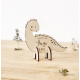 Décoration en bois pour chambre d'enfant en forme de dinosaure
