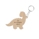 Porte-clef personnalisé en bois cadeau naissance dinosaure