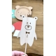 Cake topper en bois ourson anniversaire ou baptême