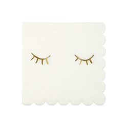 Serviette festonnée yeux