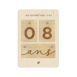 Carte étapes en bois pour photo, cadeau de naissance