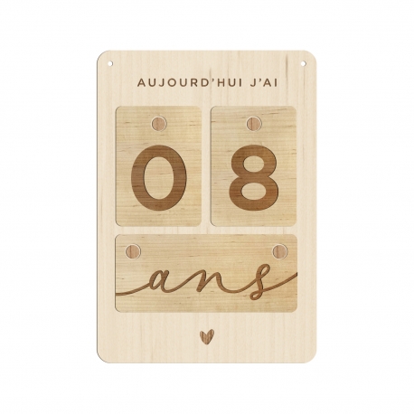 Carte étapes en bois pour photo, cadeau de naissance