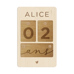 Carte étapes en bois personnalisée, cadeau de naissance