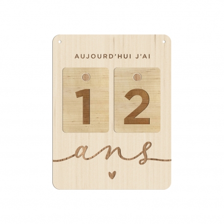 Cadeau de naissance original, carte étapes en bois pour enfant
