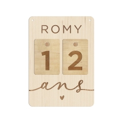 Carte étapes en bois originale personnalisée avec prénom