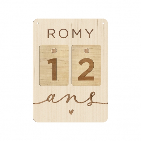 Carte étapes en bois originale personnalisée avec prénom