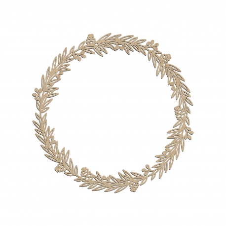 Couronne en bois décorative