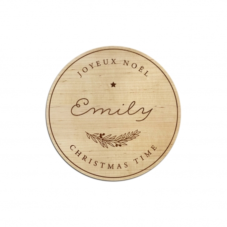 Dessous de verre de Noël personnalisé, marque-place original