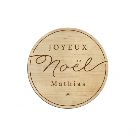 Dessous de verre personnalisés avec prénom pour Noël