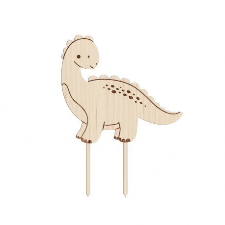 Cake topper en bois anniversaire dinosaure