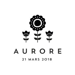 Tampon naissance personnalisé fleurs scandinaves