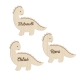 Marque-place en bois personnalisé dinosaure baptême ou anniversaire