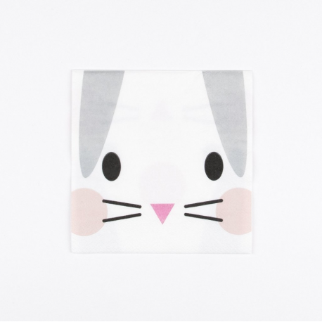 Serviette lapin originale anniversaire ou baptême
