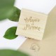 Boîte à alliances en bois personnalisée avec prénoms