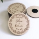 Magnets mariage personnalisés en bois cadeaux d'invités