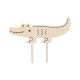 Cake topper en bois crocodile thème jungle