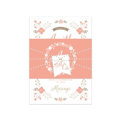 Échantillon invitation Jardin Champêtre version corail