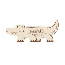 Faire-part naissance original forme crocodile
