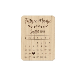Magnet en bois personnalisé annonce grossesse