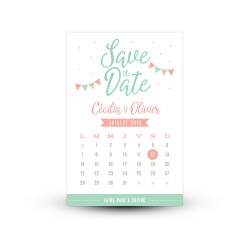 Save the date original personnalisé mariage guinguette