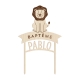 Cake topper baptême personnalisé lion thème savane
