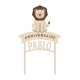 Cake topper anniversaire en bois personnalisé savane safari