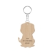 Porte-clef personnalisé en bois lion savane