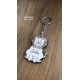 Porte-clés personnalisé en bois lion