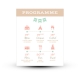 Programme personnalisé avec pictos pour mariage guinguette