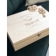 Coffret de naissance personnalisé, boîte naissance en bois