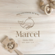 Boîte naissance en bois personnalisée, coffret naissance thème marin baleine