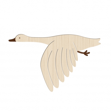 Décoration oie en bois chambre d'enfant