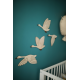 Décoration murale en bois chambre d'enfant oies