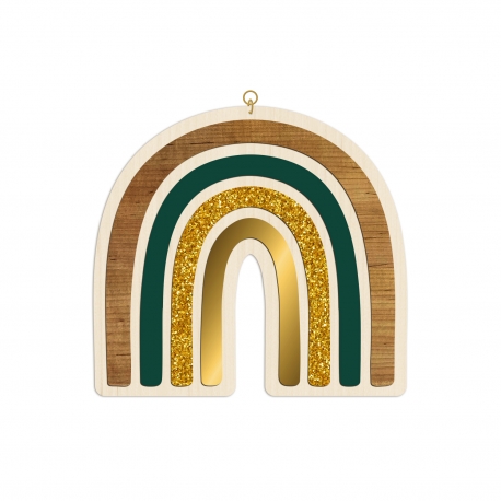 Décoration murale originale arc-en-ciel en plexiglas