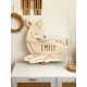 Enseigne murale personnalisée biche thème forêt