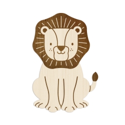Décoration murale originale lion en bois