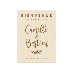 Panneau bienvenue pour mariage calligraphie moderne