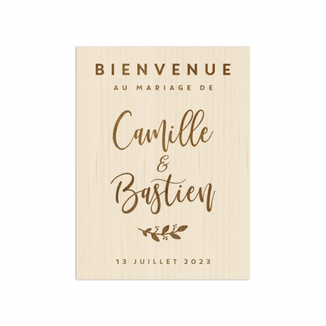 Panneau bienvenue pour mariage calligraphie moderne