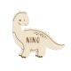 Enseigne en bois personnalisée modèle dinosaure