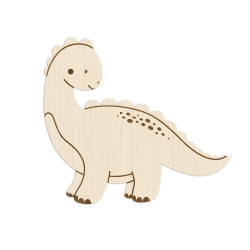 Enseigne murale en bois dinosaure