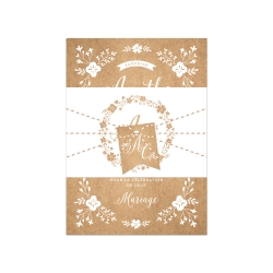 Échantillon invitation Jardin Champêtre version kraft
