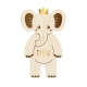 Éléphant en bois personnalisé avec prénom, décoration savane