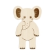 Éléphant en bois, décoration originale chambre enfant